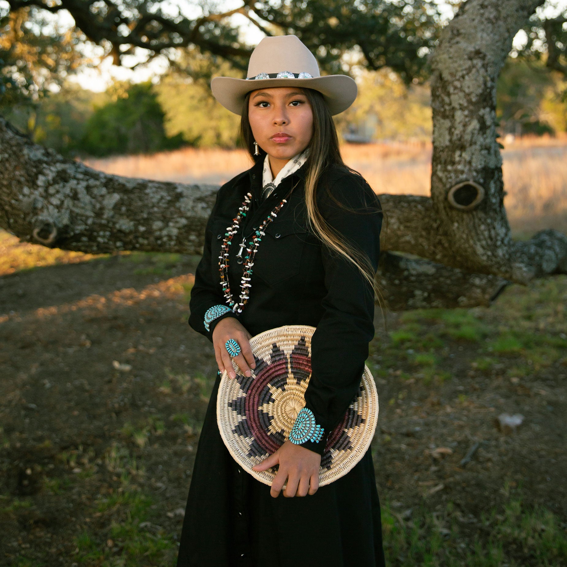 Rough Rider Leather Concho Hat Band