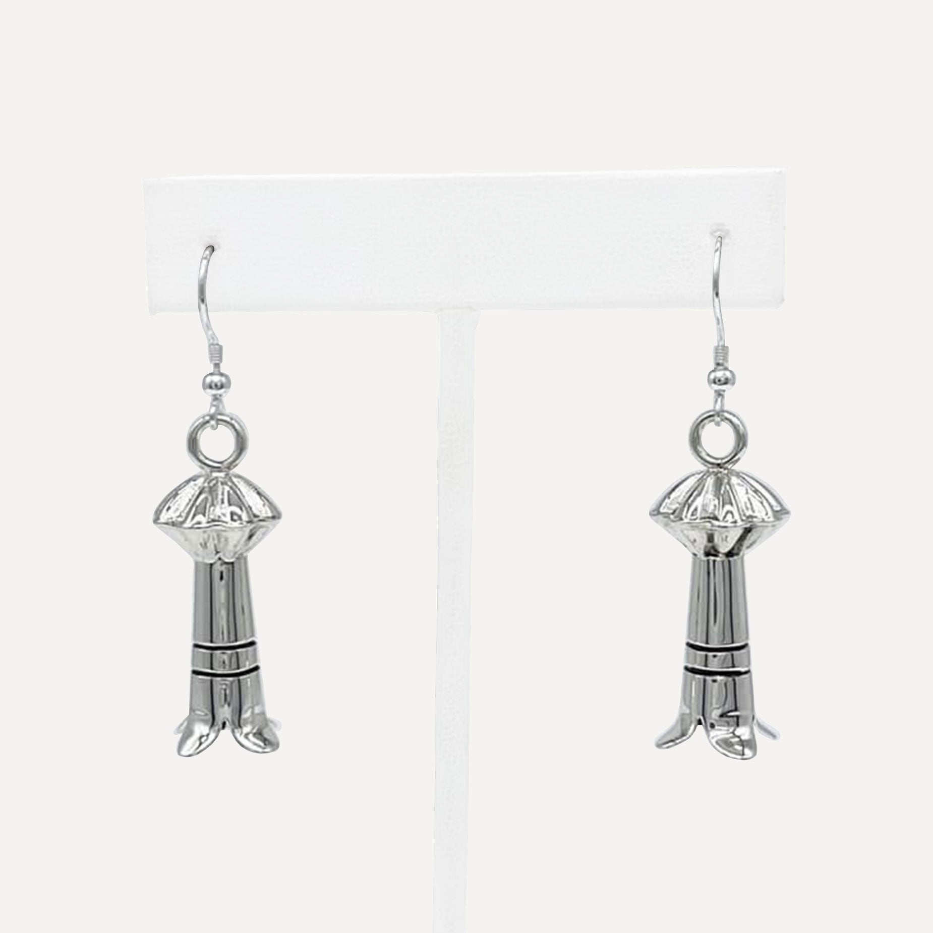 Fluted Squash Blossom Earring Set