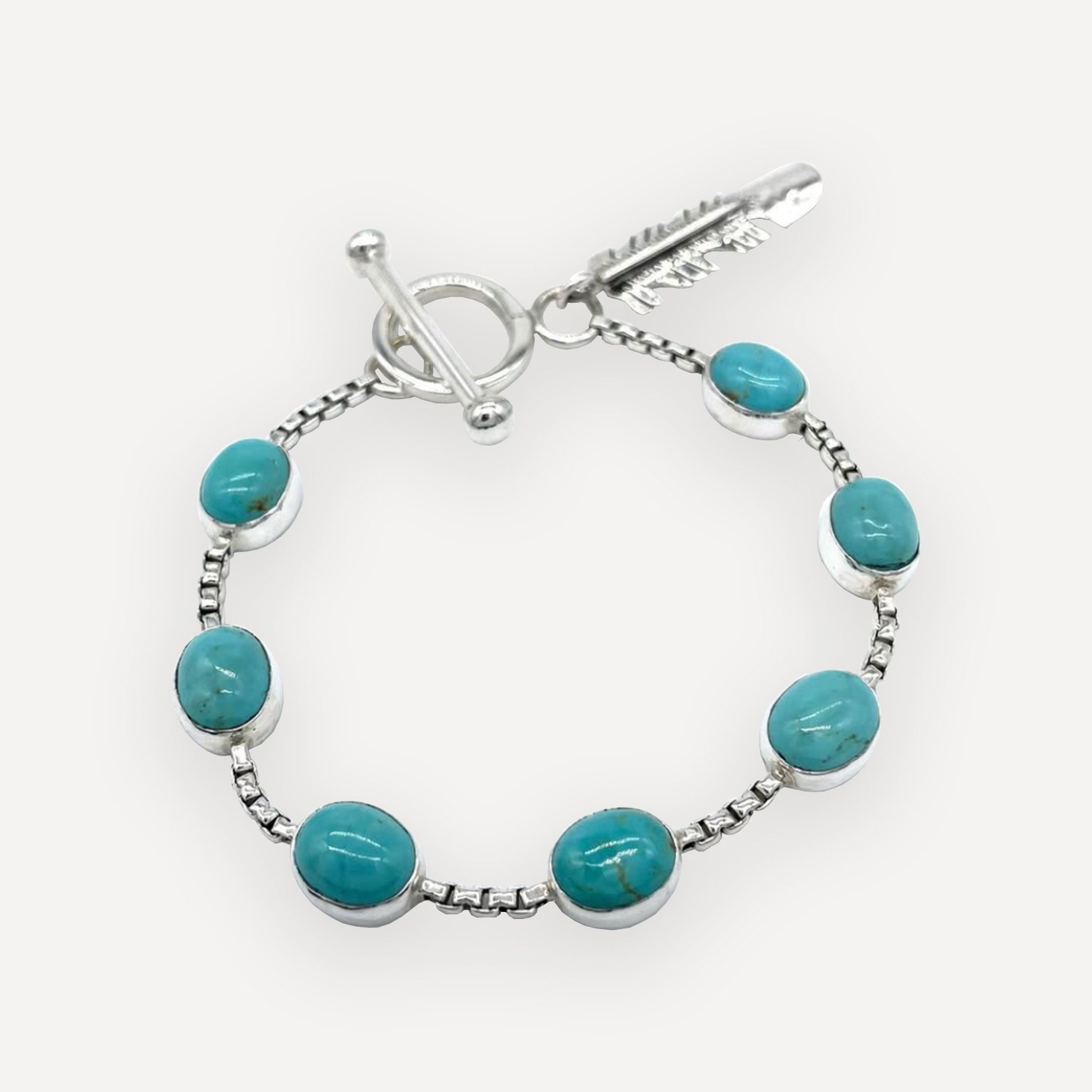 Bracelet argent, maillons ajourés avec cabochons d'aventurines et turquoises,1920. - Bijoux Bracelet argent, maillons ajourés avec cabochons d'aventurines et turquoises,1920. - Bijoux
