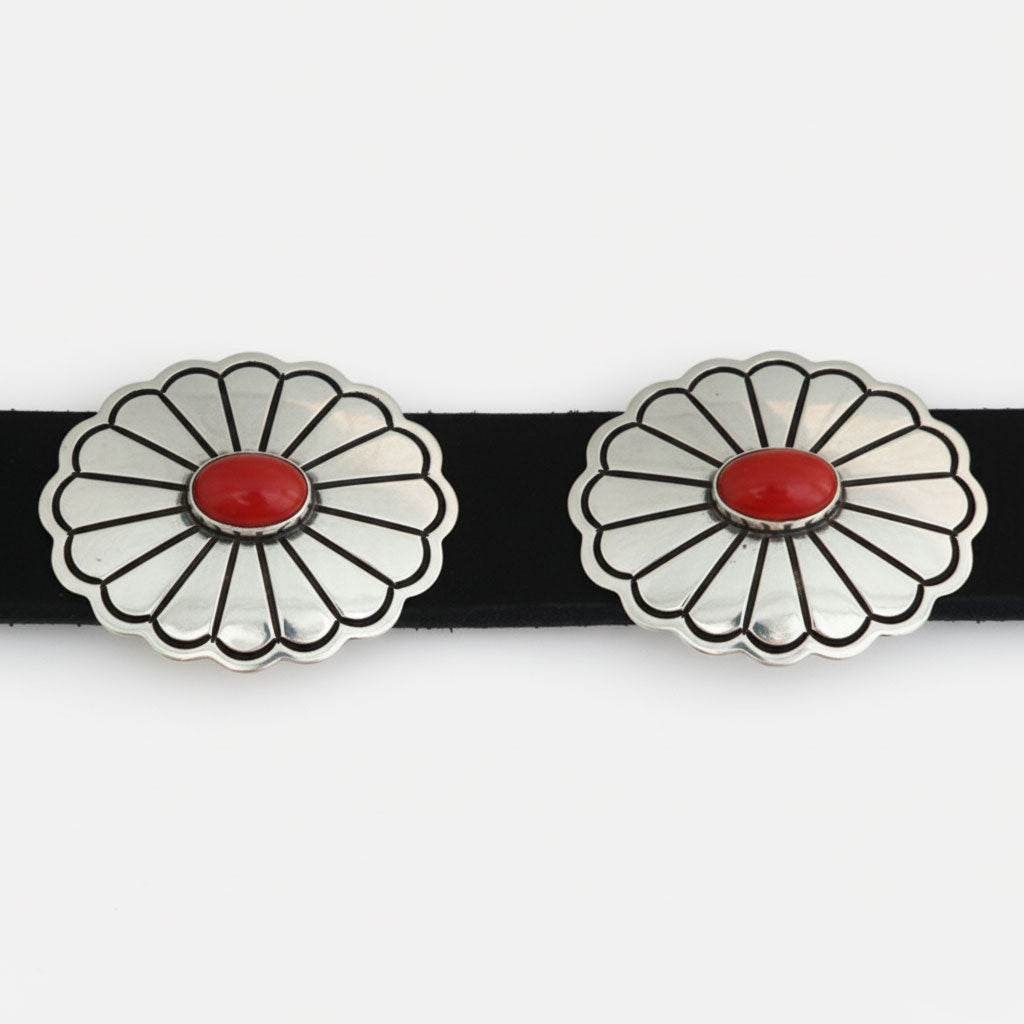 Rough Rider Leather Concho Hat Band