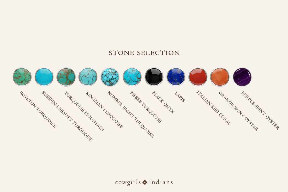 Stone swatches for custom jewelry 